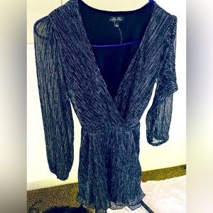 Black white mini dress